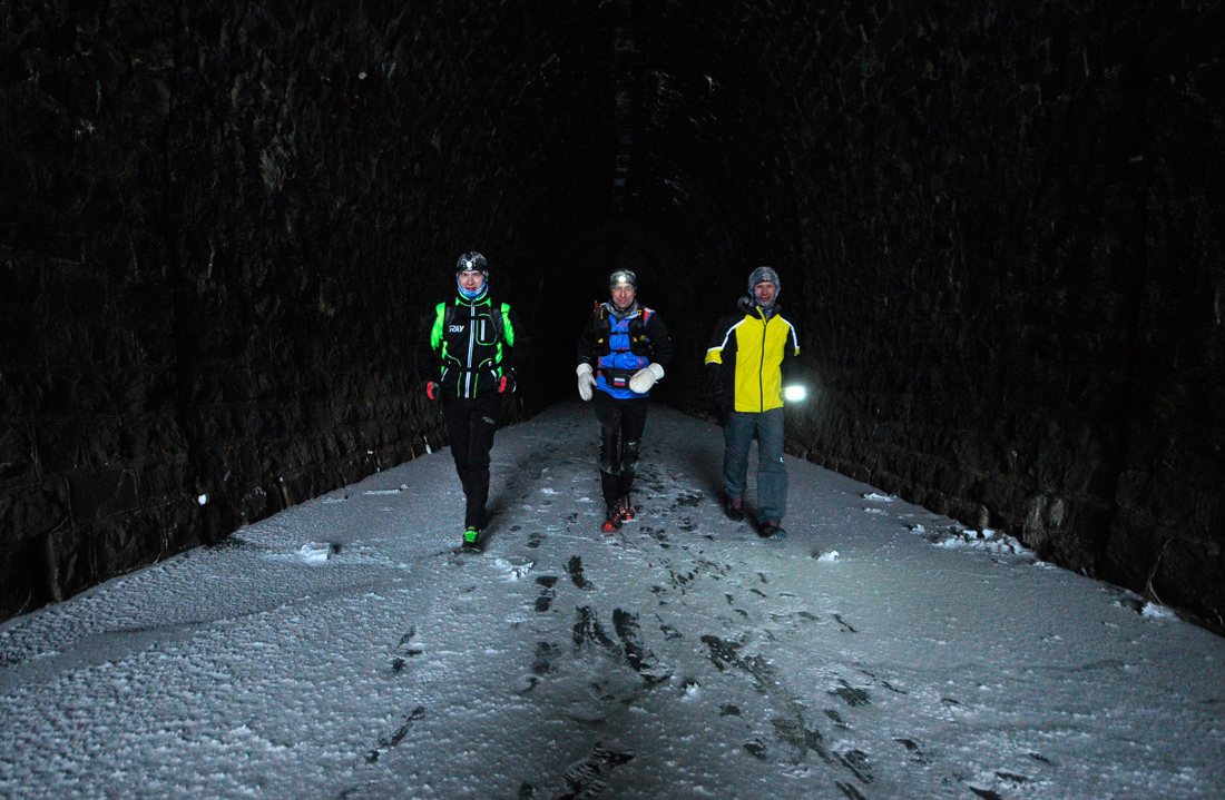Зимой в дидинском тоннеле пробежка