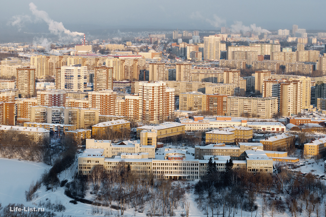 микрорайон заречный с высоты Екатеринбург фото Виталий Караван
