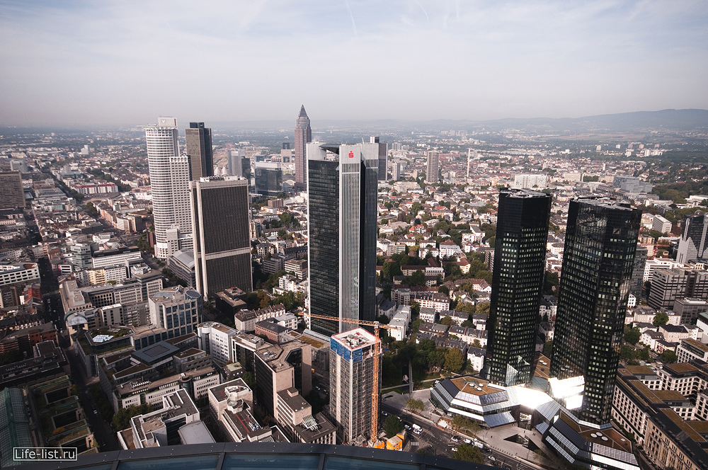 Германия фото с высоты Франкфурта на Майне смотровая площадка