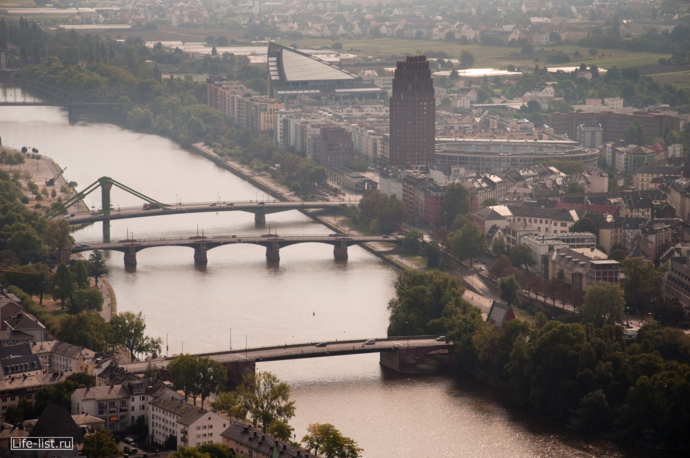 Мосты через реку Майн вид с высоты фото Виталий Караван