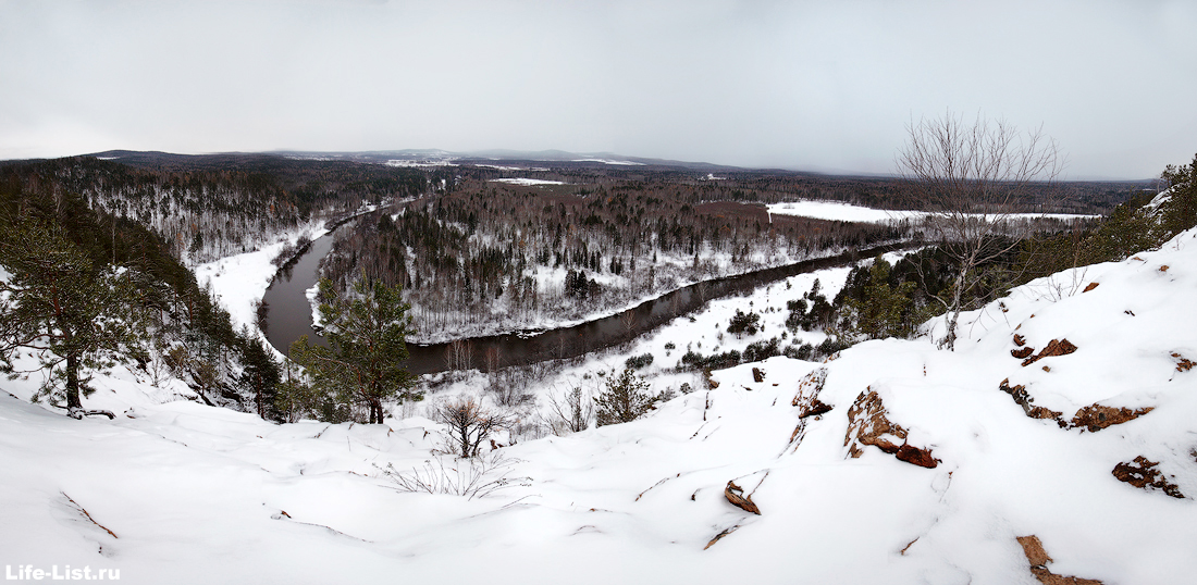 панорама вид с медведь камня река Тагил фото Виталий Караван