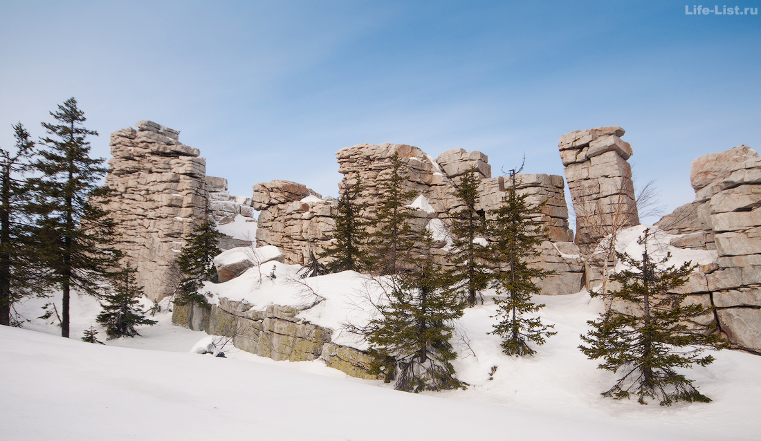 скала Крепость вершина Юрма зимнее фото